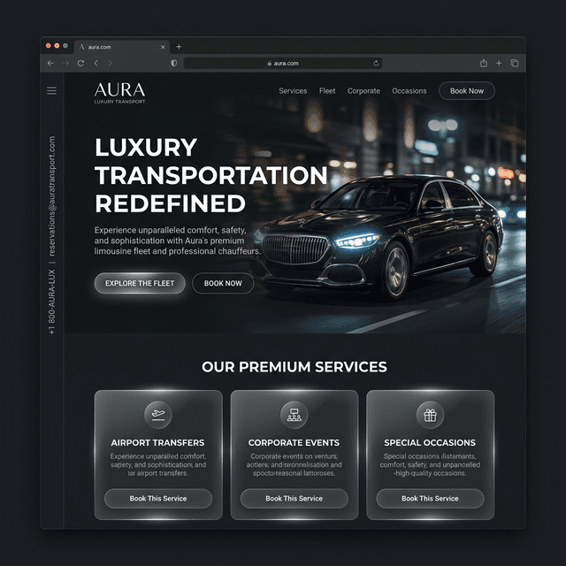 Premium Limo Design Mockup